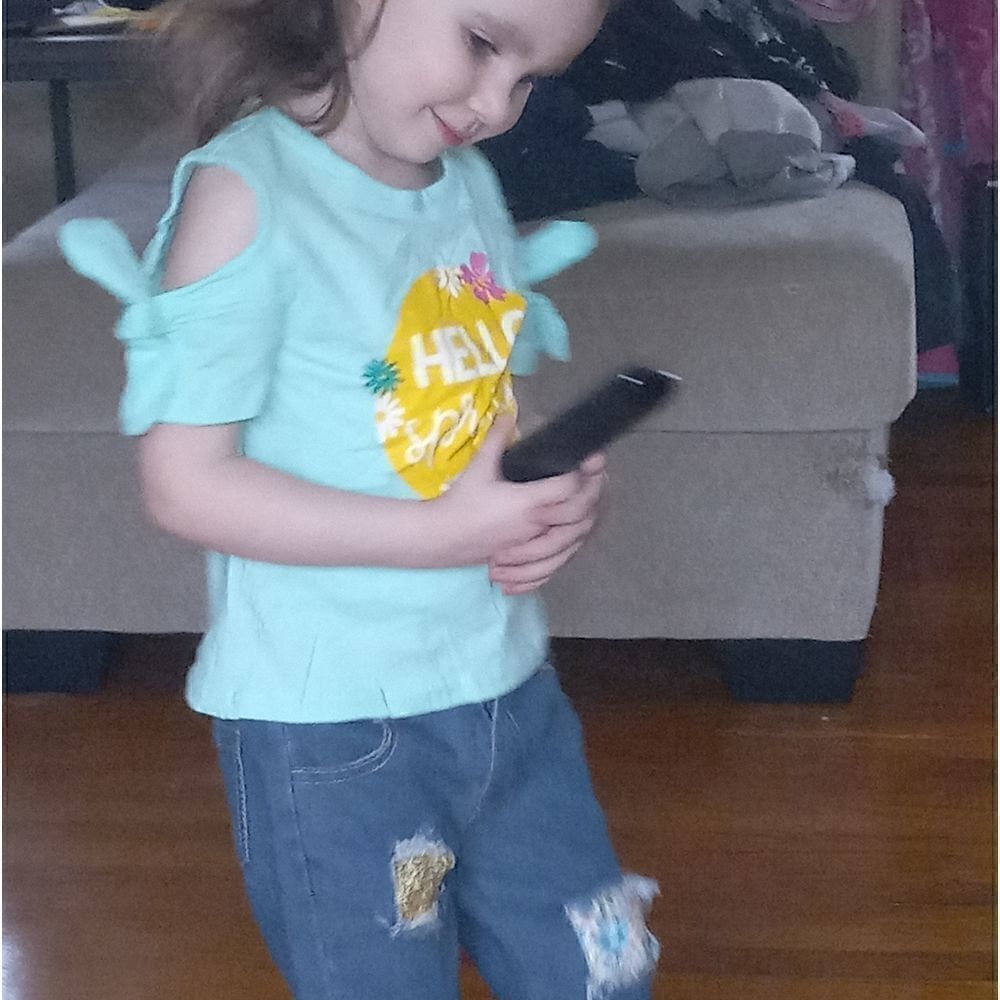 Hello Spring Kids Bermuda Denim Set - Picture 6 of 8